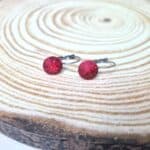 Ατσάλινα σκουλαρίκια με στρόγγυλα κρύσταλλα - Image 4