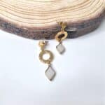 Κρεμαστά σκουλαρίκια με κρύσταλλα ρόμβος - Image 10