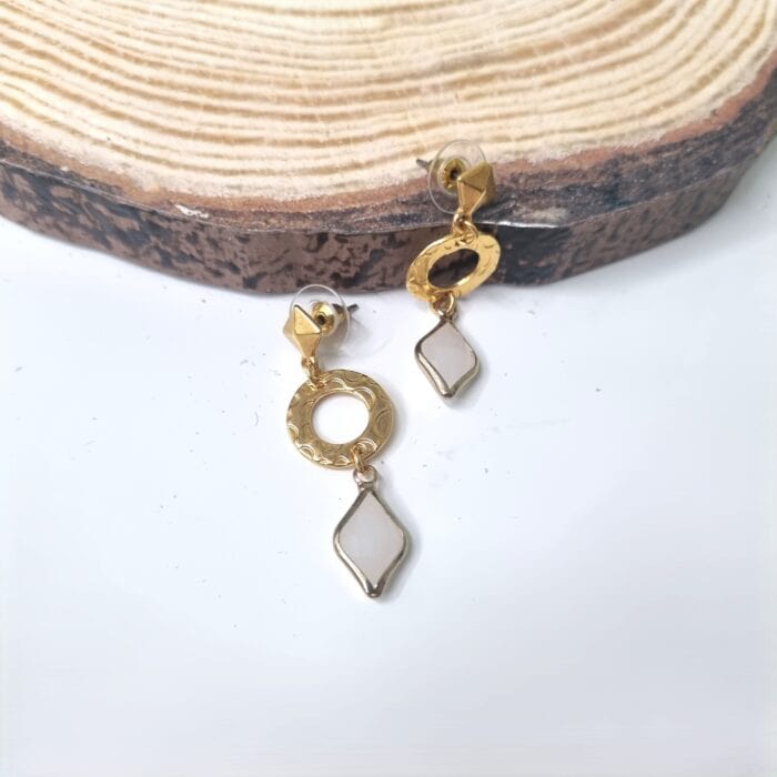 Κρεμαστά σκουλαρίκια με κρύσταλλα ρόμβος - Image 10