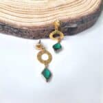 Κρεμαστά σκουλαρίκια με κρύσταλλα ρόμβος - Image 7