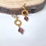 Κρεμαστά σκουλαρίκια με κρύσταλλα ρόμβος