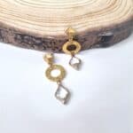 Κρεμαστά σκουλαρίκια με κρύσταλλα ρόμβος - Image 6