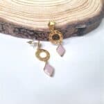 Κρεμαστά σκουλαρίκια με κρύσταλλα ρόμβος - Image 5