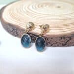 Κρεμαστά σκουλαρίκια οβάλ κρύσταλλα - Image 5