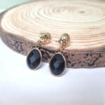 Κρεμαστά σκουλαρίκια οβάλ κρύσταλλα - Image 4