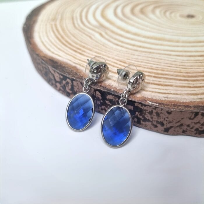 Κρεμαστά σκουλαρίκια οβάλ κρύσταλλα - Image 9