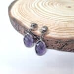 Κρεμαστά σκουλαρίκια οβάλ κρύσταλλα - Image 8