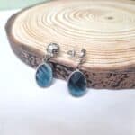 Κρεμαστά σκουλαρίκια οβάλ κρύσταλλα - Image 6