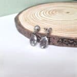 Κρεμαστά σκουλαρίκια οβάλ κρύσταλλα