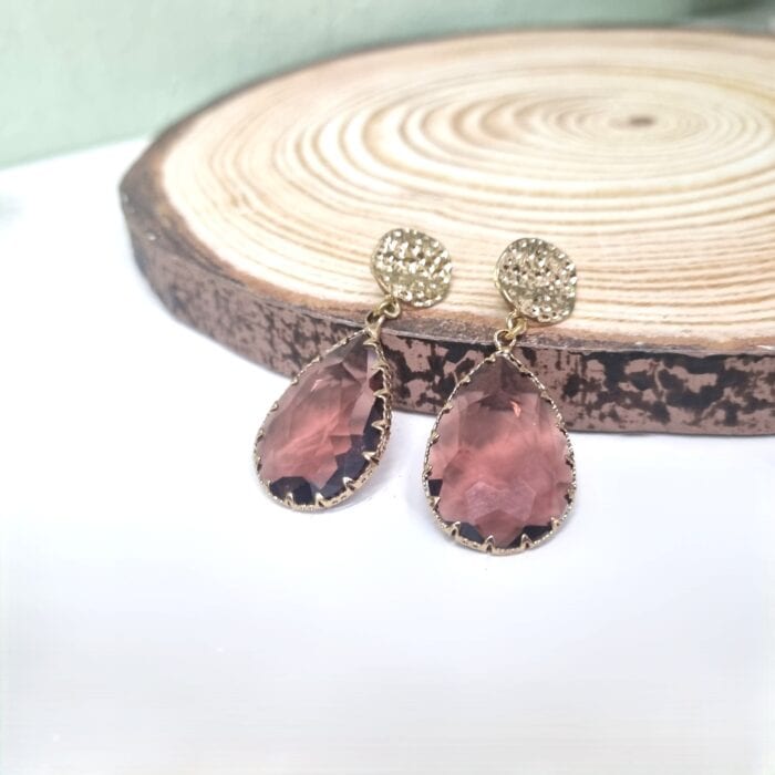 Κρεμαστά σκουλαρίκια με κρύσταλλα - Image 2