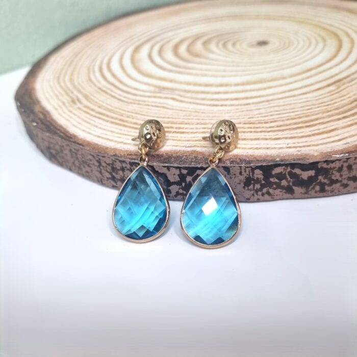 Κρεμαστά σκουλαρίκια με κρύσταλλα - Image 1