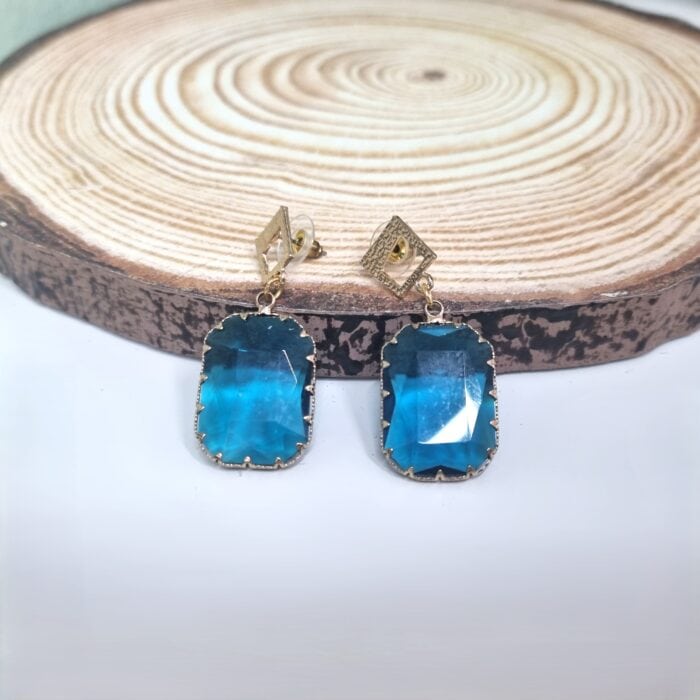 Κρεμαστά σκουλαρίκια με κρύσταλλα - Image 3