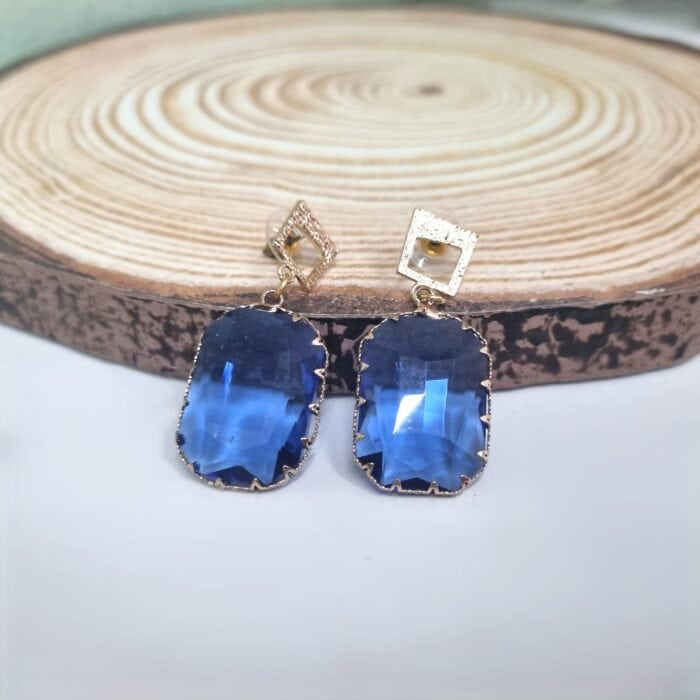 Κρεμαστά σκουλαρίκια με κρύσταλλα - Image 2