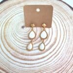 Κρεμαστά σκουλαρίκια σταγόνες με σμάλτο - Image 3