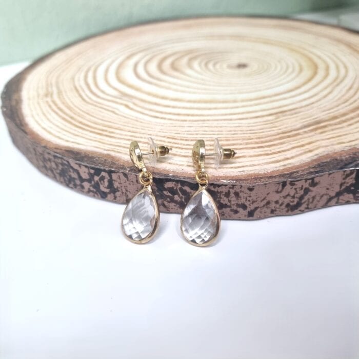 Κρεμαστά σκουλαρίκια με κρύσταλλα - Image 3