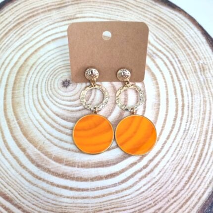 Κρεμαστά σκουλαρίκια πορτοκαλί