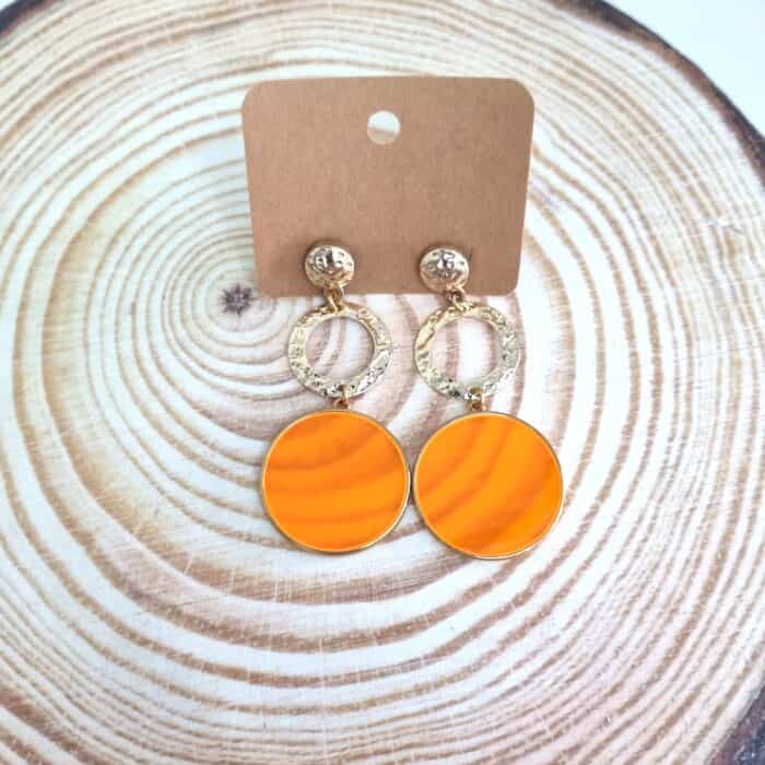 Σ2 Κρεμαστά σκουλαρίκια πορτοκαλί - Image 1