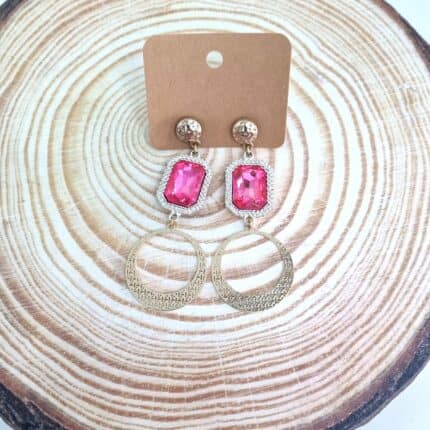 Κρεμαστά σκοουλαρίκια με κρύσταλλο