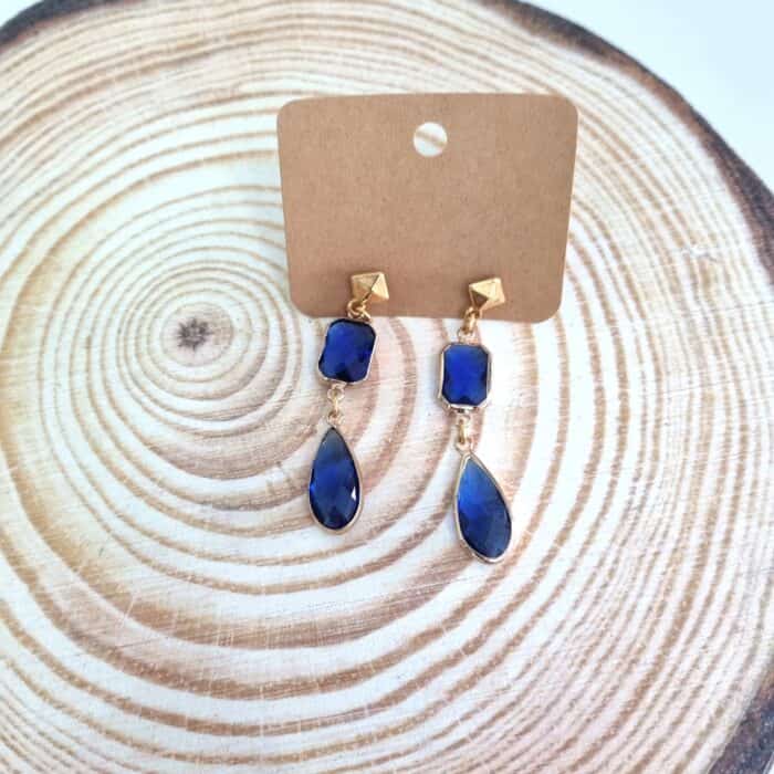 Κρεμαστά σκουλαρίκια με κρύσταλλα - Image 2