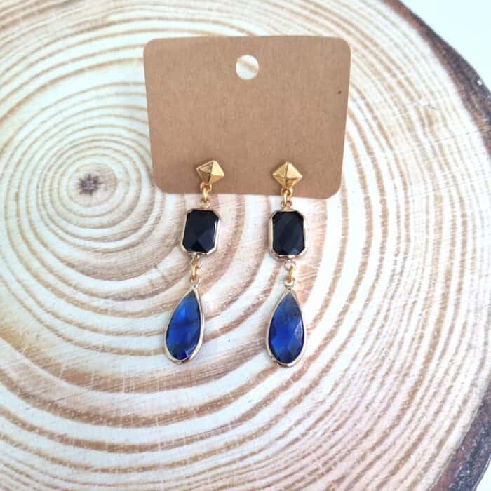 Κρεμαστά σκουλαρίκια με κρύσταλλα - Image 3