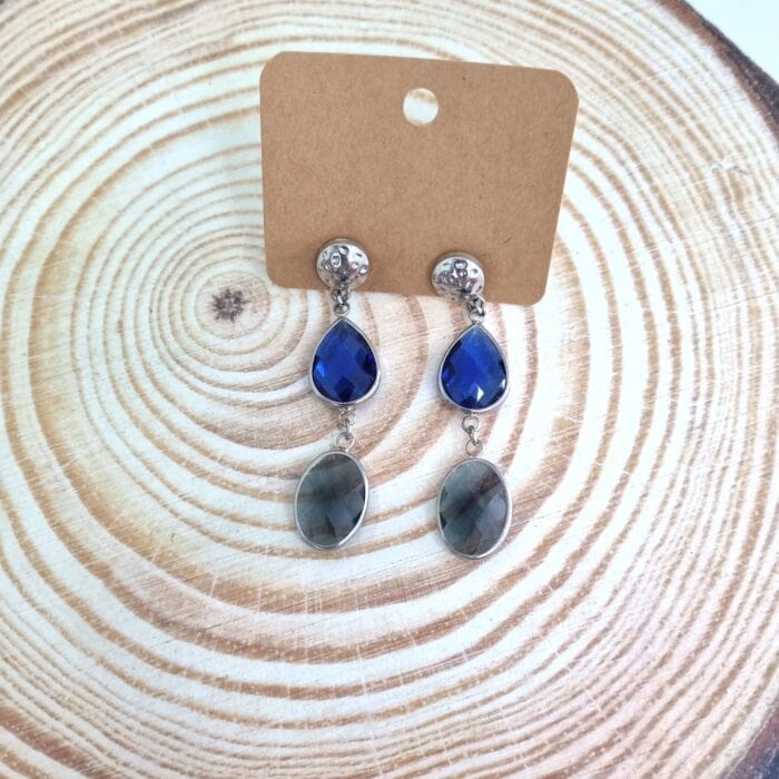 Σ34 Κρεμαστά σκουλαρίκια με κρύσταλλα - Image 1