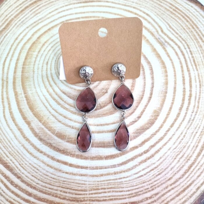 Κρεμαστά σκουλαρίκια με κρύσταλλα - Image 5