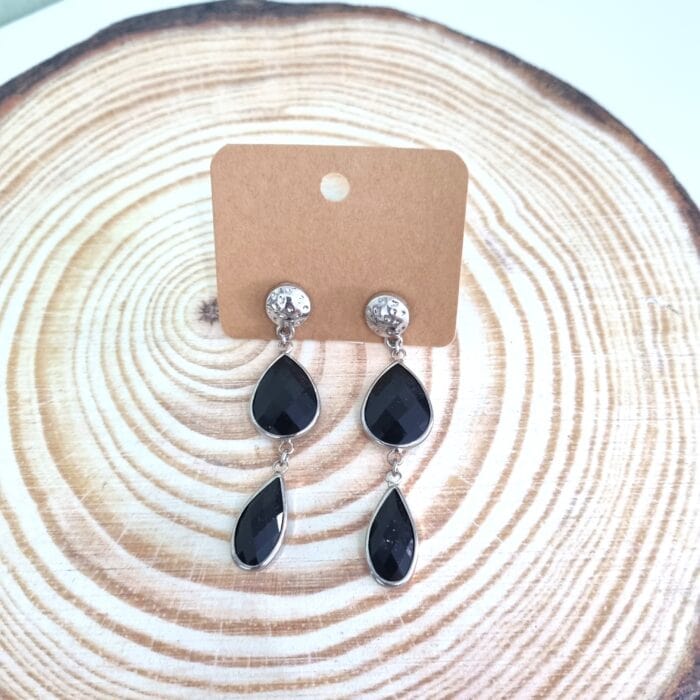 Κρεμαστά σκουλαρίκια με κρύσταλλα - Image 4