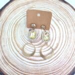 Κρεμαστά σκοουλαρίκια με κρύσταλλο - Image 2