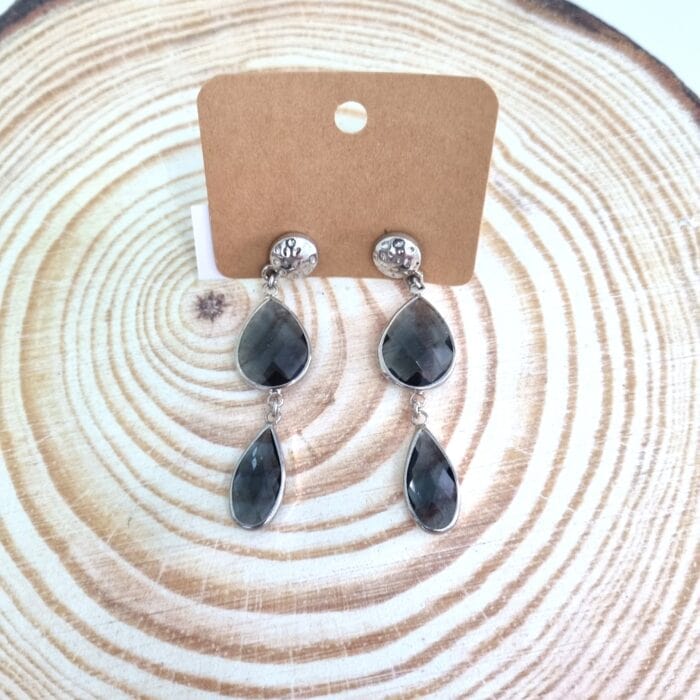 Κρεμαστά σκουλαρίκια με κρύσταλλα - Image 3