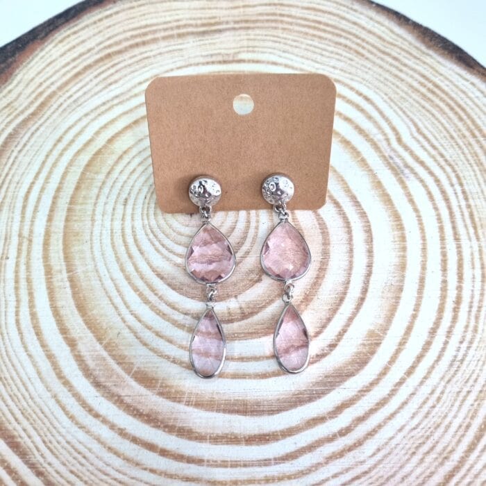 Κρεμαστά σκουλαρίκια με κρύσταλλα - Image 2