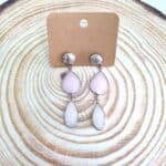 Κρεμαστά σκουλαρίκια με κρύσταλλα - Image 3