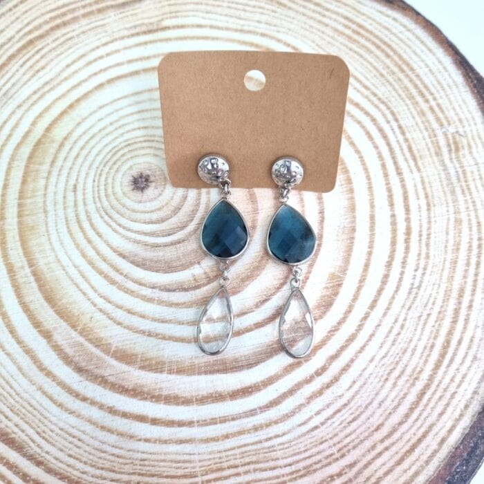 Κρεμαστά σκουλαρίκια με κρύσταλλα - Image 2