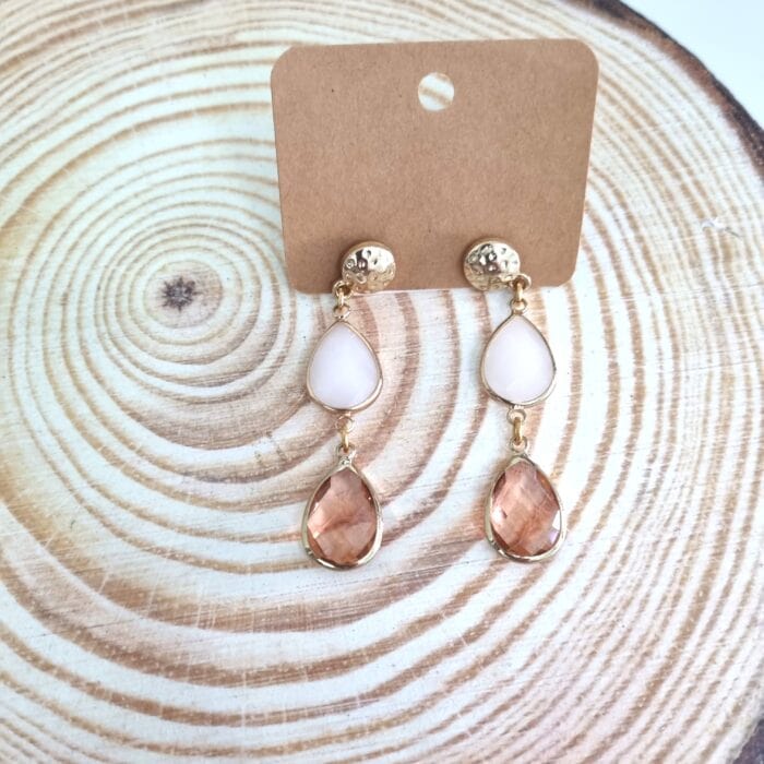 Κρεμαστά σκουλαρίκια με κρύσταλλα - Image 2