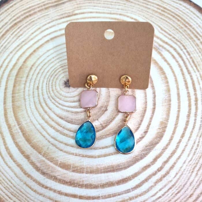 Κρεμαστά σκουλαρίκια με κρύσταλλα - Image 5