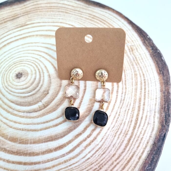 Κρεμαστά σκουλαρίκια με κρύσταλλα - Image 3