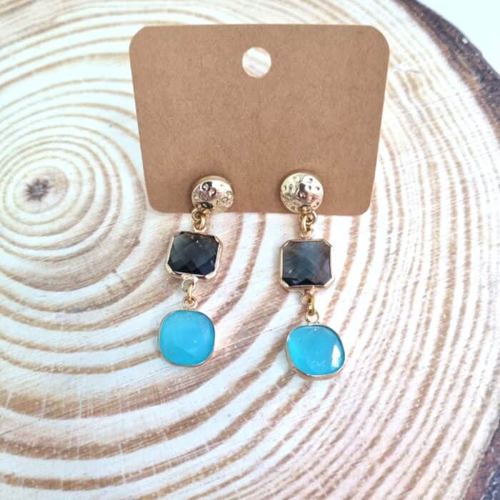 Κρεμαστά σκουλαρίκια με κρύσταλλα - Image 2