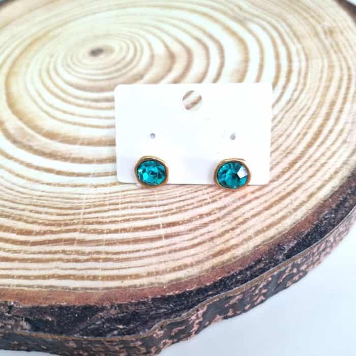 Καρφωτά σκουλαρίκια με κρύσταλλα - Image 2