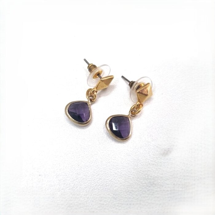 Μικρά κρεμαστά σκουλαρίκια σταγόνες με κρύσταλλα - Image 3