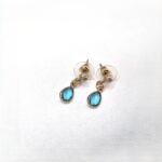 Μικρά κρεμαστά σκουλαρίκια σταγόνες με κρύσταλλα - Image 5