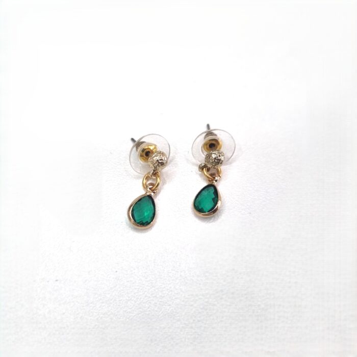 Μικρά κρεμαστά σκουλαρίκια σταγόνες με κρύσταλλα - Image 3