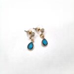 Μικρά κρεμαστά σκουλαρίκια σταγόνες με κρύσταλλα - Image 2