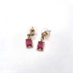 Μικρά κρεμαστά σκουλαρίκια με τετράγωνα κρύσταλλα - Image 7