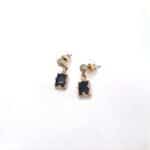 Μικρά κρεμαστά σκουλαρίκια με τετράγωνα κρύσταλλα - Image 6