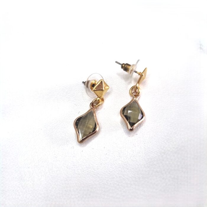 Μικρά κρεμαστά σκουλαρίκια με κρύσταλλα - Image 4