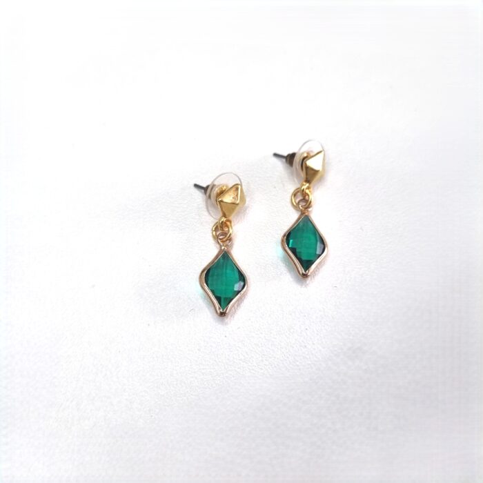 Μικρά κρεμαστά σκουλαρίκια με κρύσταλλα - Image 3