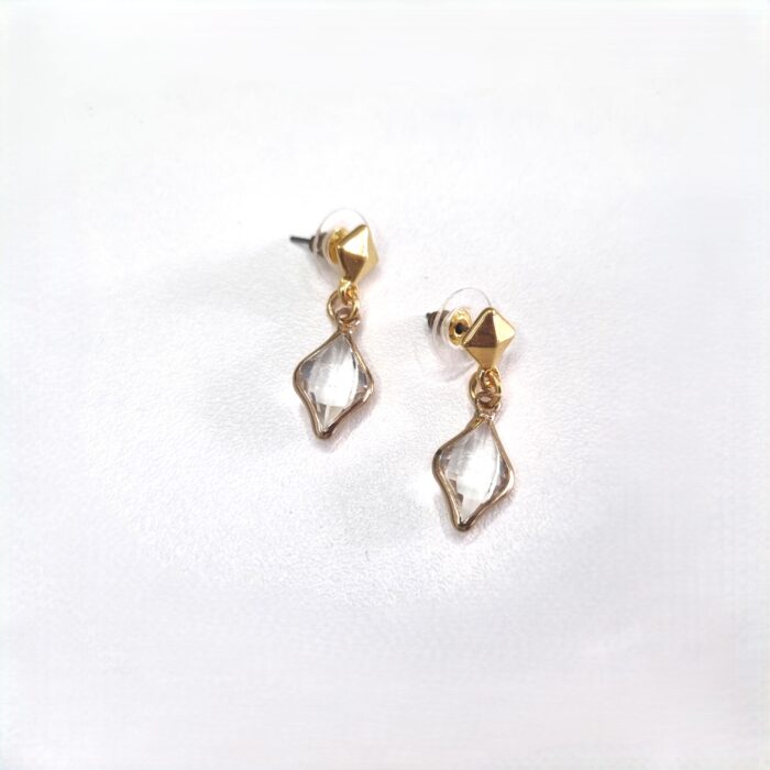 Μικρά κρεμαστά σκουλαρίκια με κρύσταλλα - Image 2