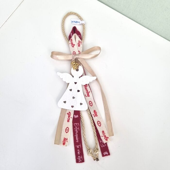 105 Κρεμαστό Γούρι 2026 - Άγγελος με χρυσό κορδόνι - Image 1