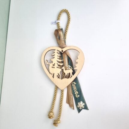 Κρεμαστό Γούρι 2026 - Καρδιά με χρυσό κορδόνι