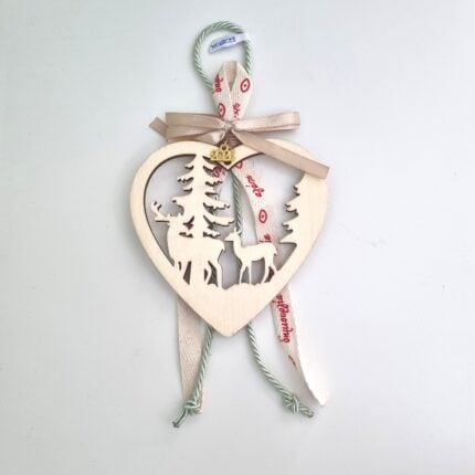 Κρεμαστό Γούρι 2026 - Καρδιά με φυστικί κορδόνι