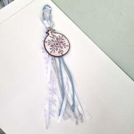 Κρεμαστό Γούρι 2026 - Ρόδι με γαλάζιο κορδόνι